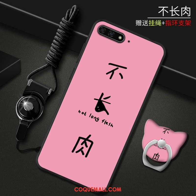 Étui Huawei Y6 2018 Téléphone Portable Incassable Rouge, Coque Huawei Y6 2018 Dessin Animé Protection