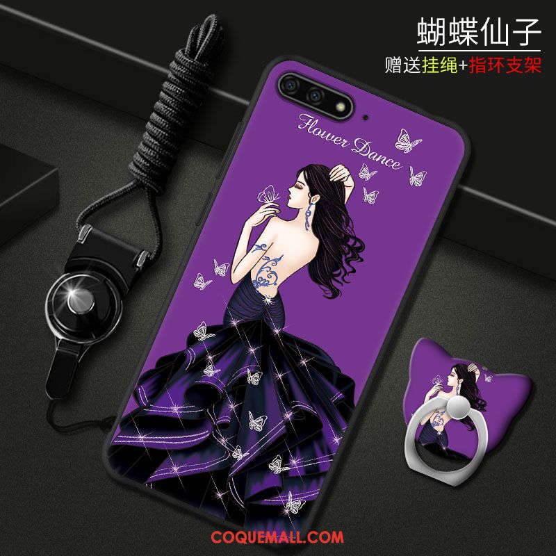 Étui Huawei Y6 2018 Téléphone Portable Incassable Rouge, Coque Huawei Y6 2018 Dessin Animé Protection