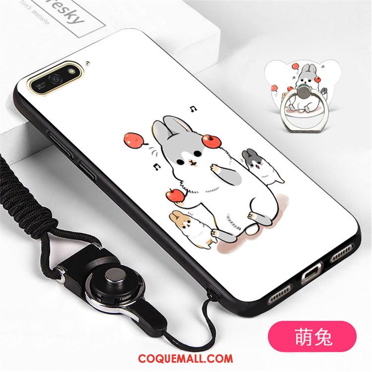 Étui Huawei Y6 2018 Téléphone Portable Ornements Suspendus Noir, Coque Huawei Y6 2018 Protection