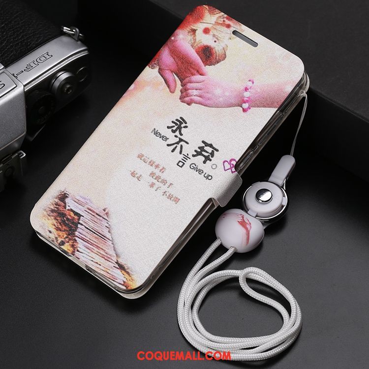 Étui Huawei Y6 2018 Téléphone Portable Protection Rouge, Coque Huawei Y6 2018 Ornements Suspendus Dessin Animé