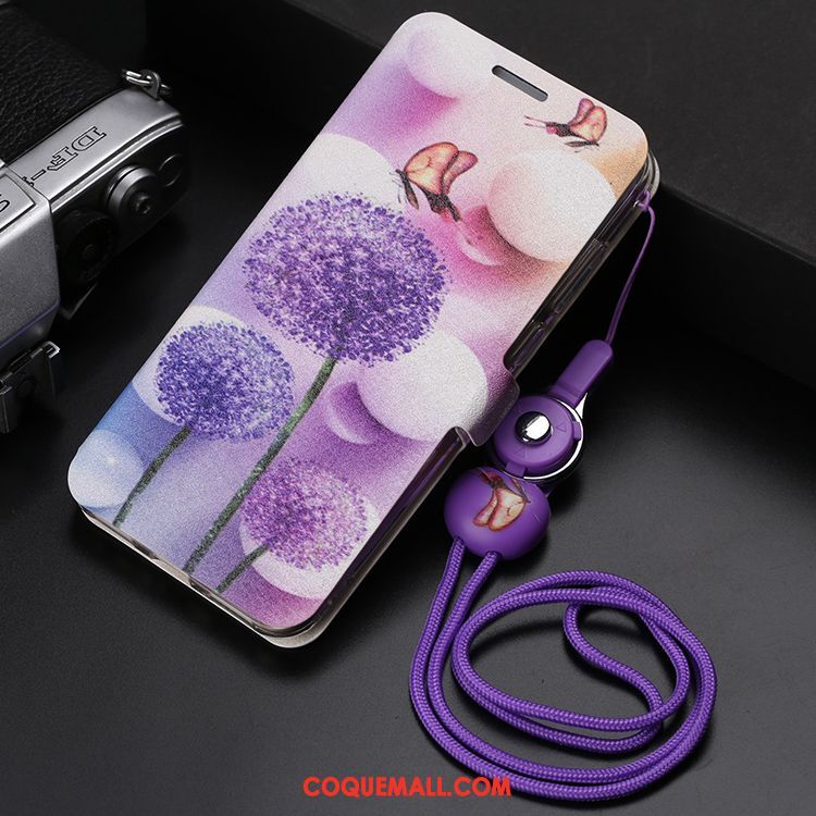 Étui Huawei Y6 2018 Téléphone Portable Protection Rouge, Coque Huawei Y6 2018 Ornements Suspendus Dessin Animé