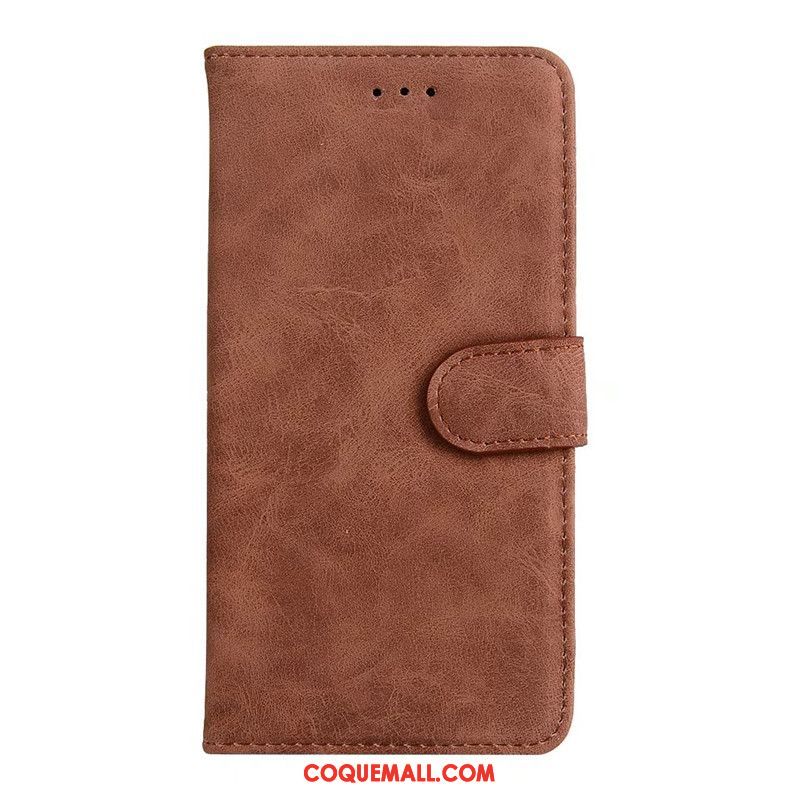 Étui Huawei Y6 2018 Étui En Cuir Portefeuille Délavé En Daim, Coque Huawei Y6 2018 Clamshell Téléphone Portable