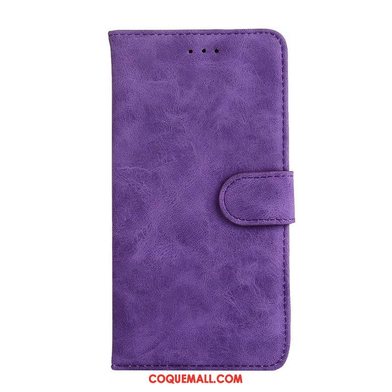 Étui Huawei Y6 2018 Étui En Cuir Portefeuille Délavé En Daim, Coque Huawei Y6 2018 Clamshell Téléphone Portable