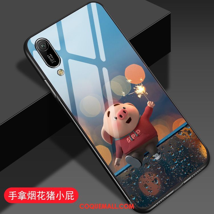 Étui Huawei Y6 2019 Amoureux Incassable Net Rouge, Coque Huawei Y6 2019 Protection Dessin Animé