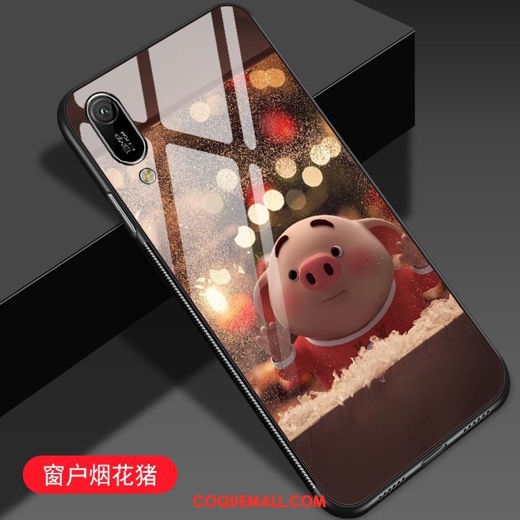 Étui Huawei Y6 2019 Amoureux Incassable Net Rouge, Coque Huawei Y6 2019 Protection Dessin Animé