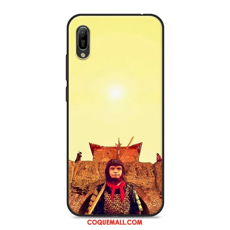 Étui Huawei Y6 2019 Amoureux Noir Fluide Doux, Coque Huawei Y6 2019 Téléphone Portable Créatif