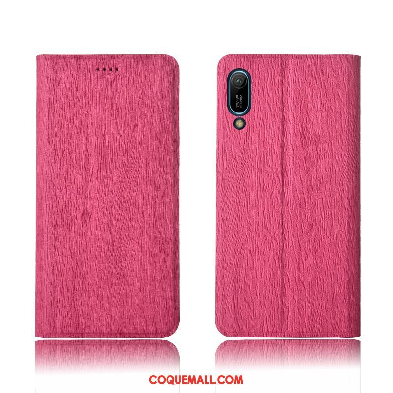 Étui Huawei Y6 2019 Bleu Silicone Incassable, Coque Huawei Y6 2019 En Cuir Clamshell