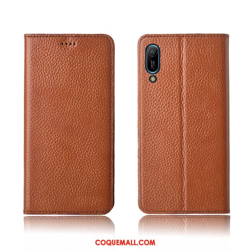 Étui Huawei Y6 2019 Cuir Véritable En Cuir Nouveau, Coque Huawei Y6 2019 Protection Clamshell