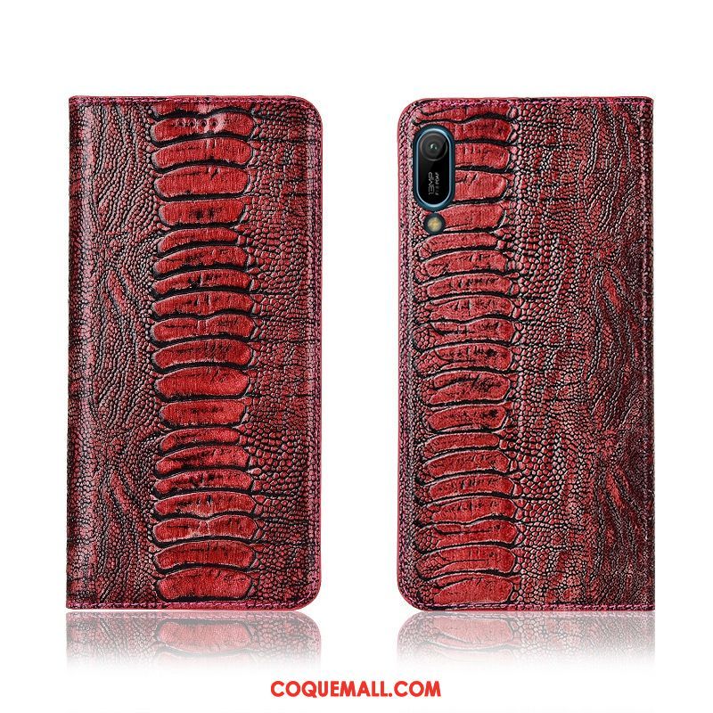 Étui Huawei Y6 2019 En Cuir Téléphone Portable Protection, Coque Huawei Y6 2019 Oiseau Clamshell Braun