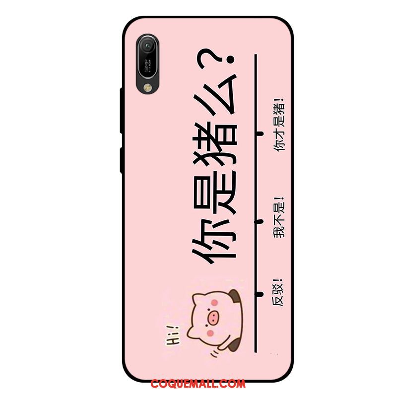 Étui Huawei Y6 2019 Fluide Doux Tout Compris Blanc, Coque Huawei Y6 2019 Silicone Amoureux