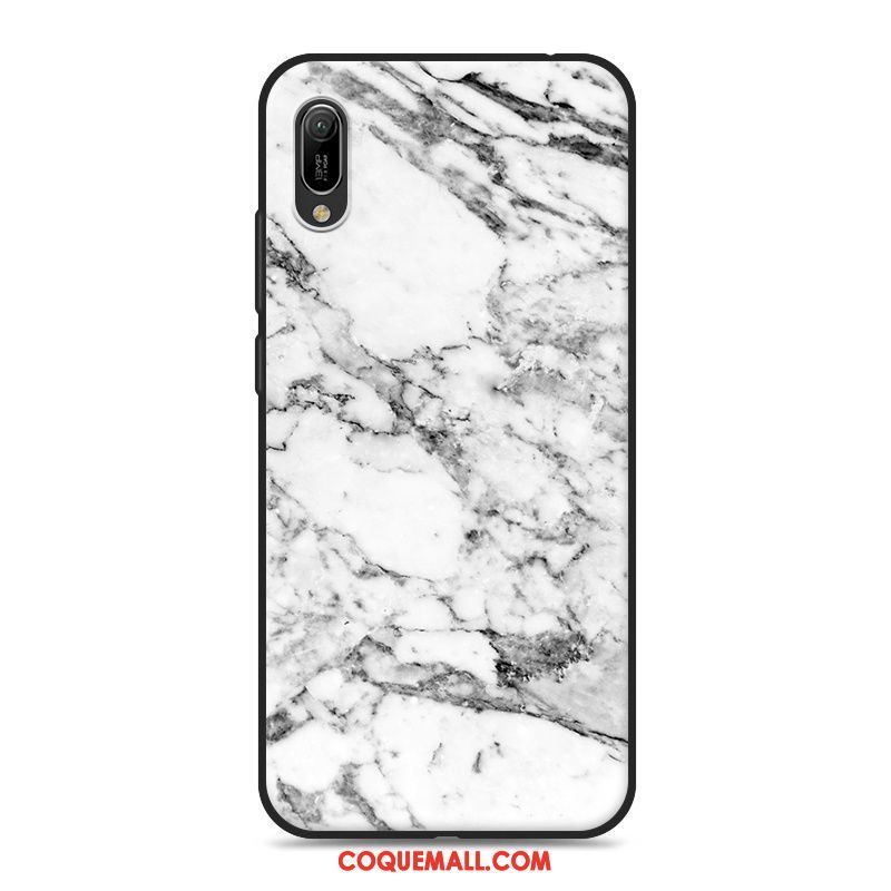 Étui Huawei Y6 2019 Grain De Bois Gris Tout Compris, Coque Huawei Y6 2019 Téléphone Portable Protection