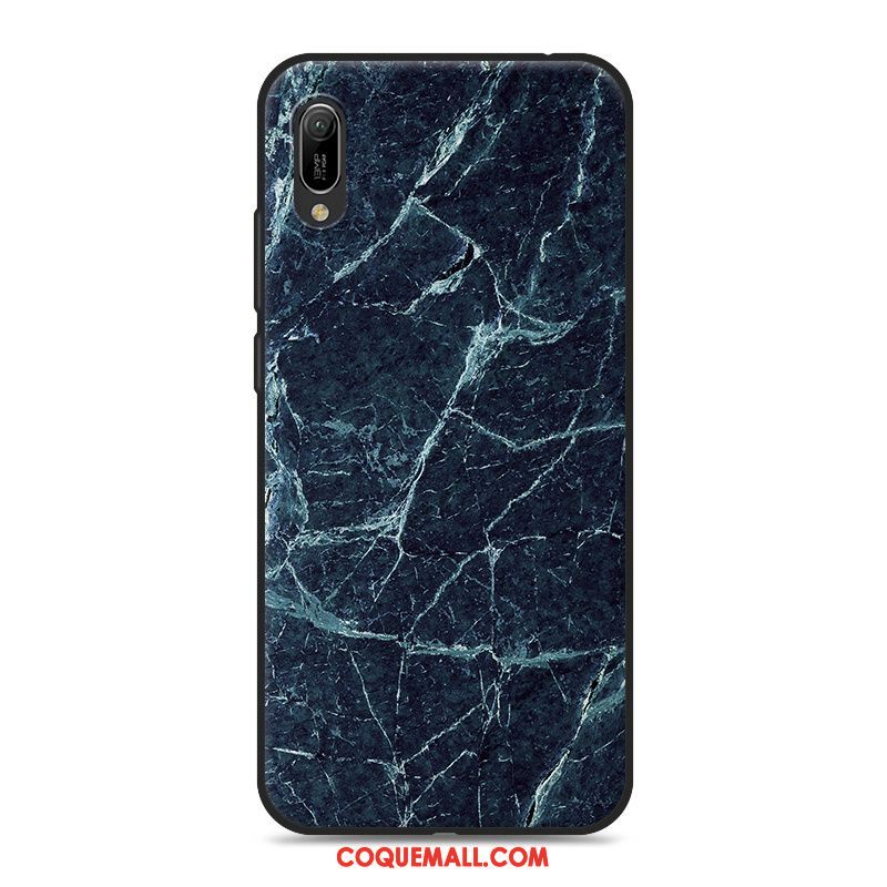 Étui Huawei Y6 2019 Grain De Bois Gris Tout Compris, Coque Huawei Y6 2019 Téléphone Portable Protection