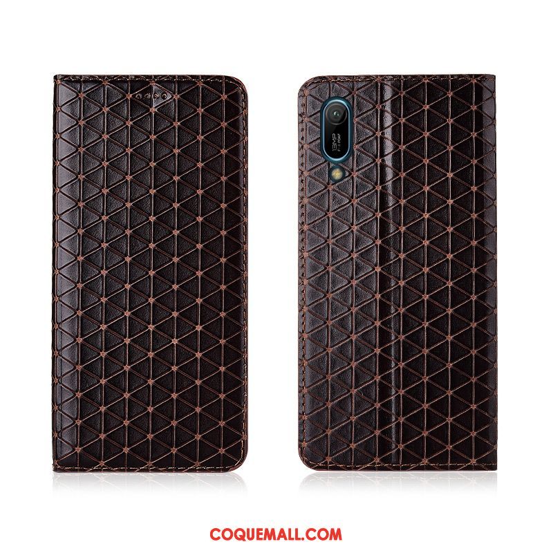 Étui Huawei Y6 2019 Nouveau Téléphone Portable Clamshell, Coque Huawei Y6 2019 Incassable Protection Braun