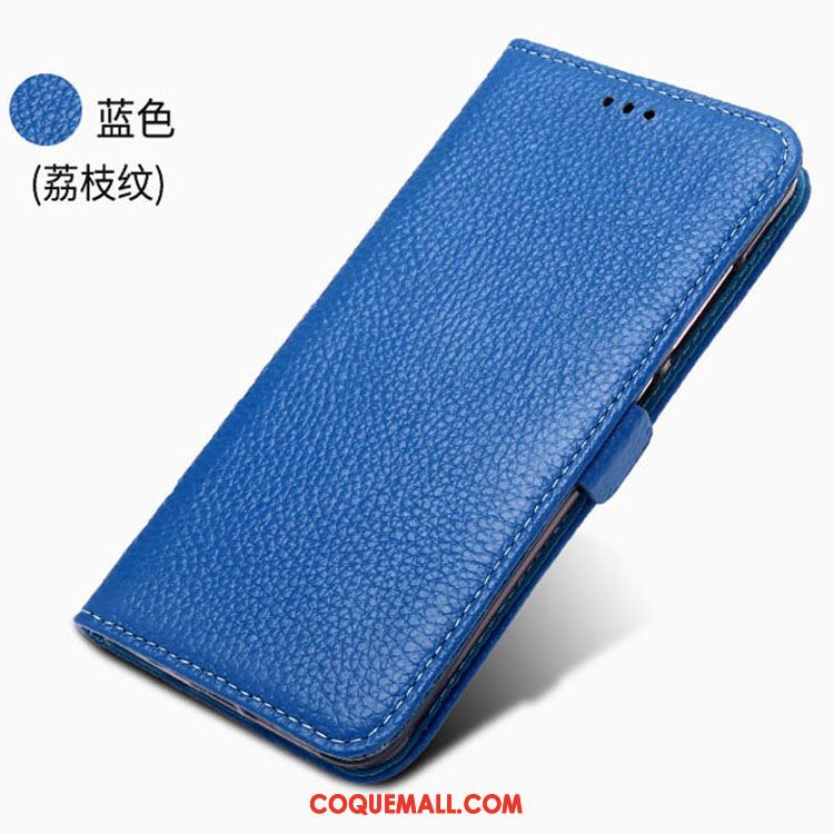 Étui Huawei Y6 2019 Personnalité Cuir Véritable Protection, Coque Huawei Y6 2019 Téléphone Portable Rouge