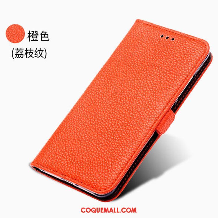 Étui Huawei Y6 2019 Personnalité Cuir Véritable Protection, Coque Huawei Y6 2019 Téléphone Portable Rouge
