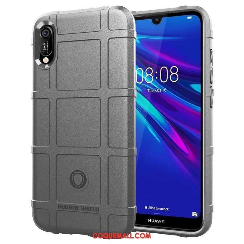 Étui Huawei Y6 2019 Personnalité Silicone Vert, Coque Huawei Y6 2019 Tendance Téléphone Portable