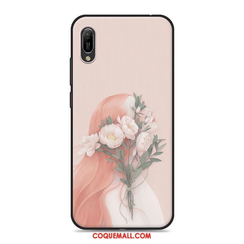 Étui Huawei Y6 2019 Petit Bleu Art, Coque Huawei Y6 2019 Frais Téléphone Portable