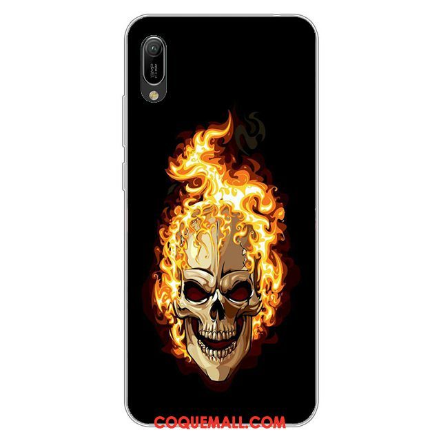 Étui Huawei Y6 2019 Protection Dessin Animé Incassable, Coque Huawei Y6 2019 Fluide Doux Rose