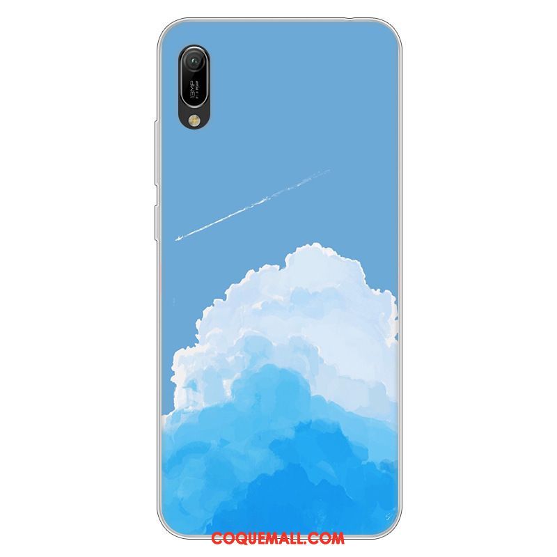 Étui Huawei Y6 2019 Protection Dessin Animé Incassable, Coque Huawei Y6 2019 Fluide Doux Rose