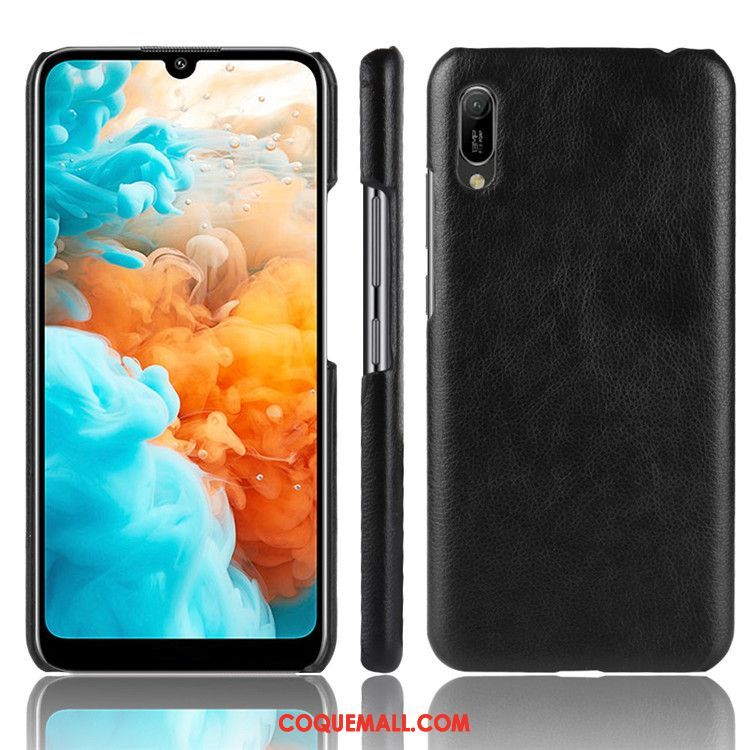 Étui Huawei Y6 2019 Protection Modèle Fleurie Litchi, Coque Huawei Y6 2019 Téléphone Portable Difficile Braun