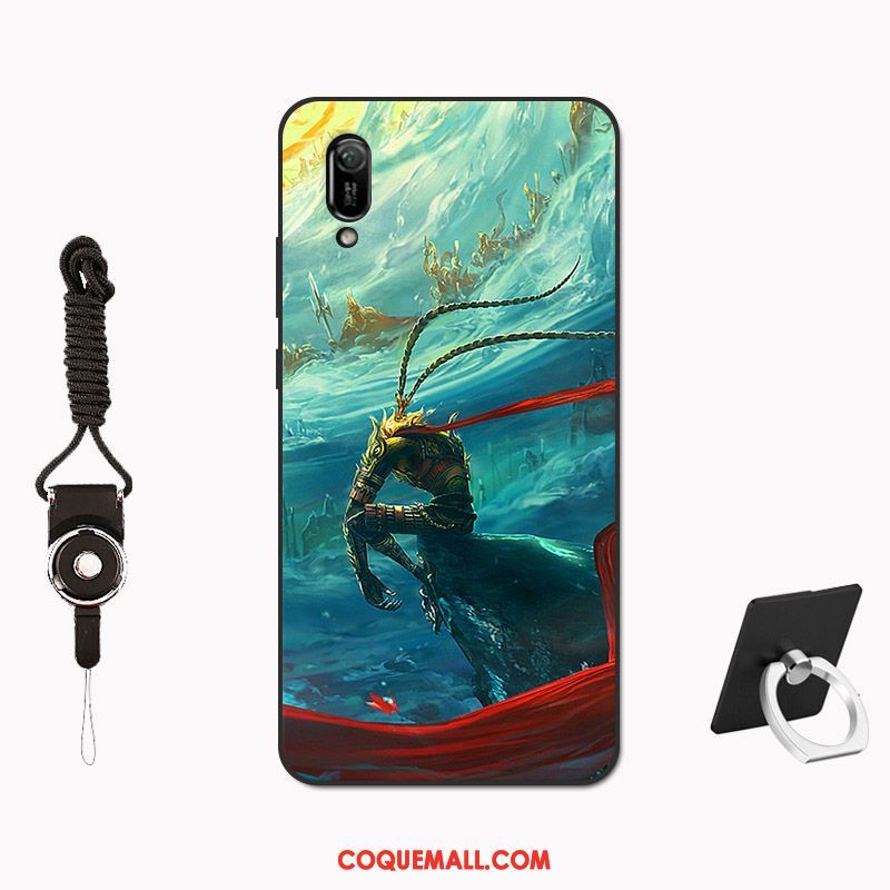 Étui Huawei Y6 2019 Tempérer Membrane Modèle, Coque Huawei Y6 2019 Net Rouge Tout Compris