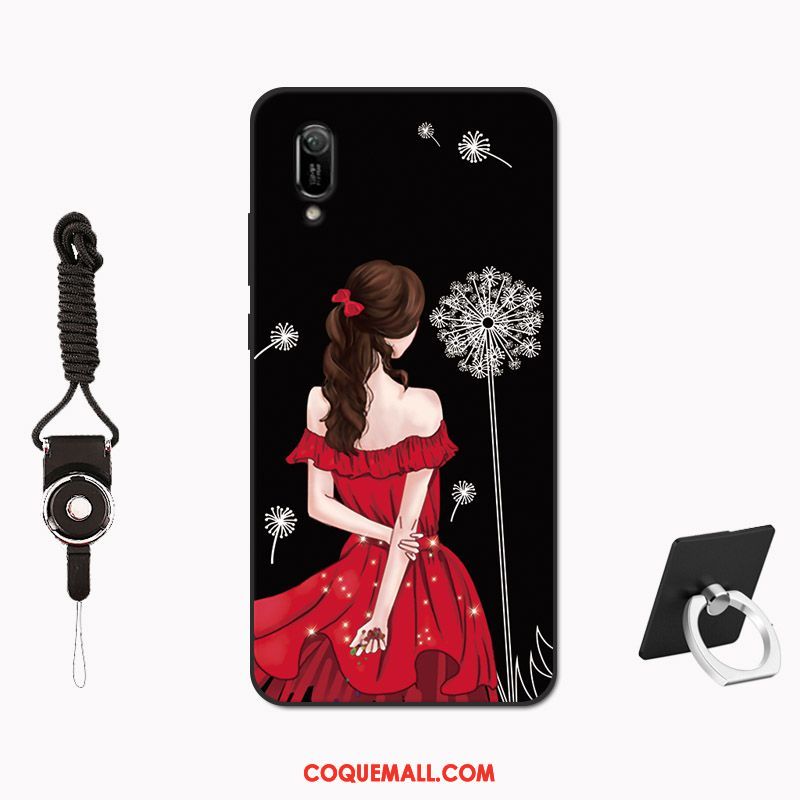 Étui Huawei Y6 2019 Tempérer Membrane Modèle, Coque Huawei Y6 2019 Net Rouge Tout Compris