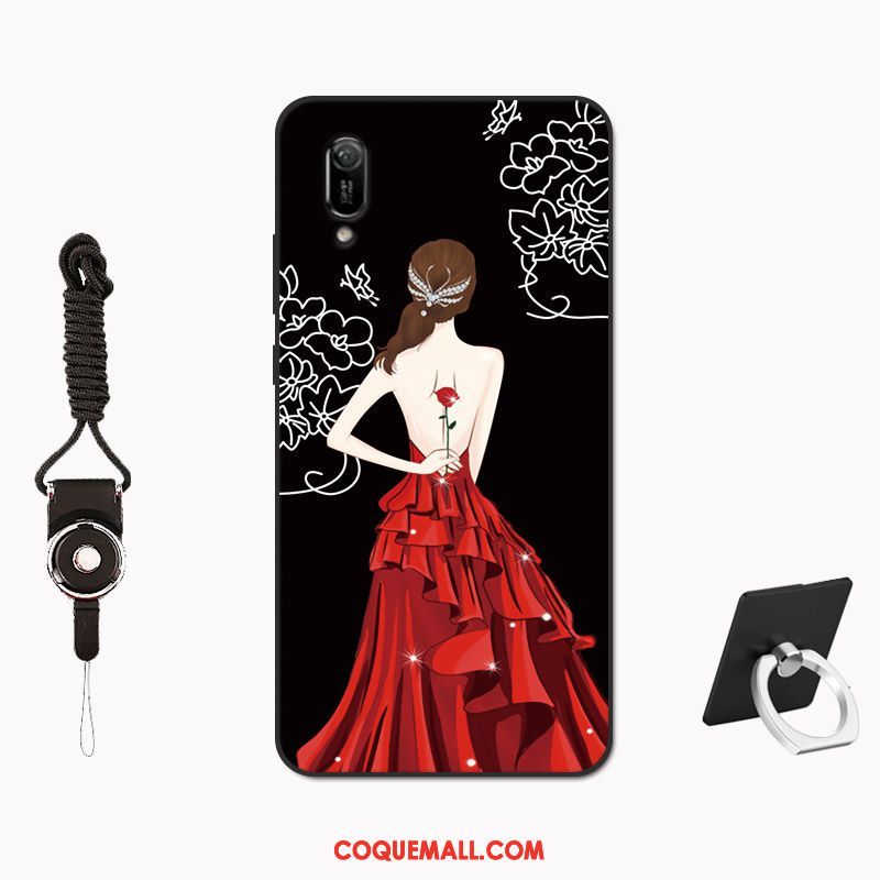 Étui Huawei Y6 2019 Tempérer Membrane Modèle, Coque Huawei Y6 2019 Net Rouge Tout Compris