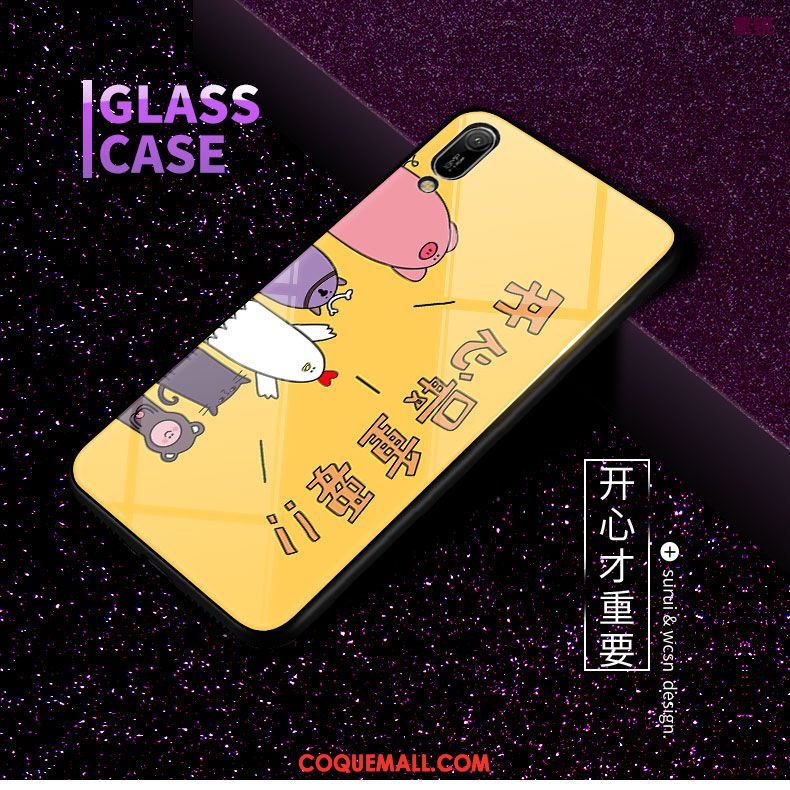 Étui Huawei Y6 2019 Tout Compris Délavé En Daim Chat, Coque Huawei Y6 2019 Protection Téléphone Portable