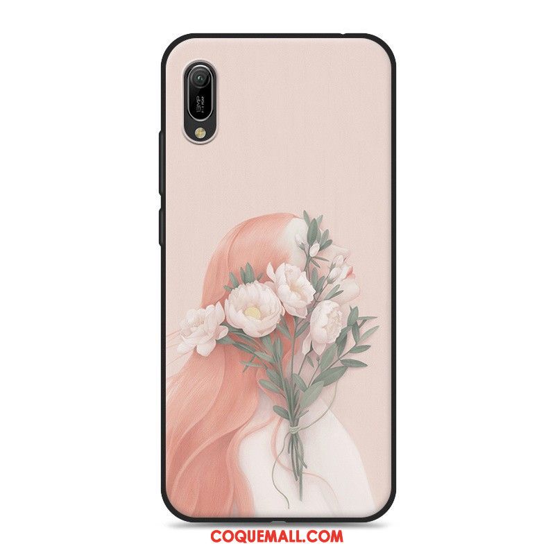 Étui Huawei Y6 2019 Téléphone Portable Blanc Protection, Coque Huawei Y6 2019 Fluide Doux