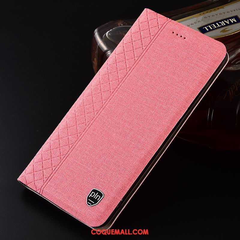 Étui Huawei Y6 2019 Téléphone Portable Protection Cuir Véritable, Coque Huawei Y6 2019 Tout Compris Rose