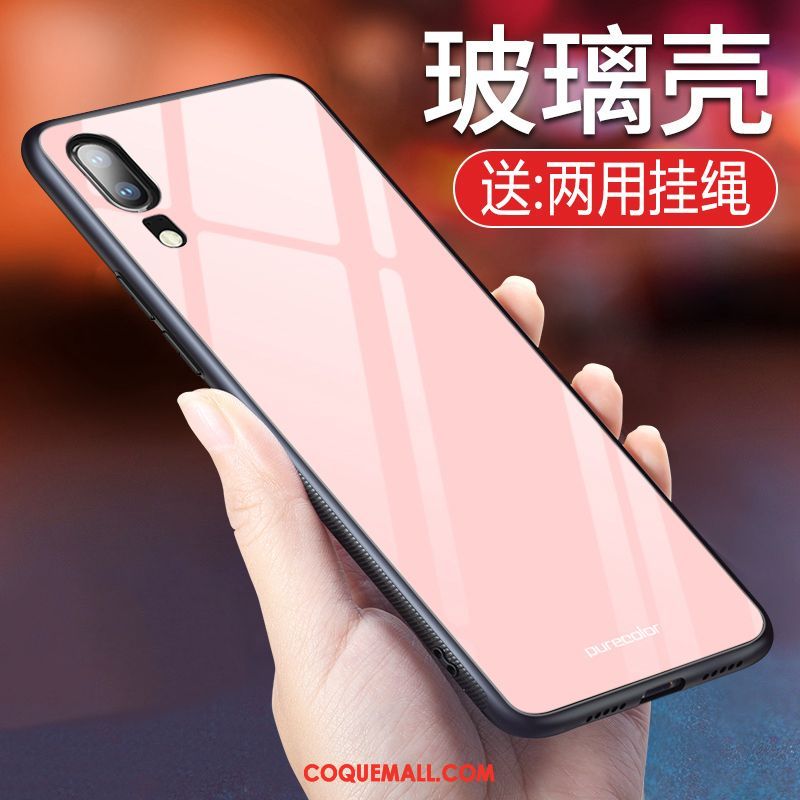 Étui Huawei Y6 2019 Verre Trempé Tout Compris Incassable, Coque Huawei Y6 2019 Miroir Violet