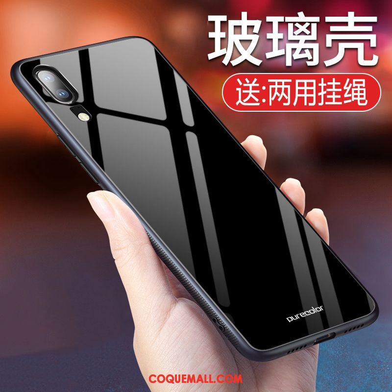 Étui Huawei Y6 2019 Verre Trempé Tout Compris Incassable, Coque Huawei Y6 2019 Miroir Violet