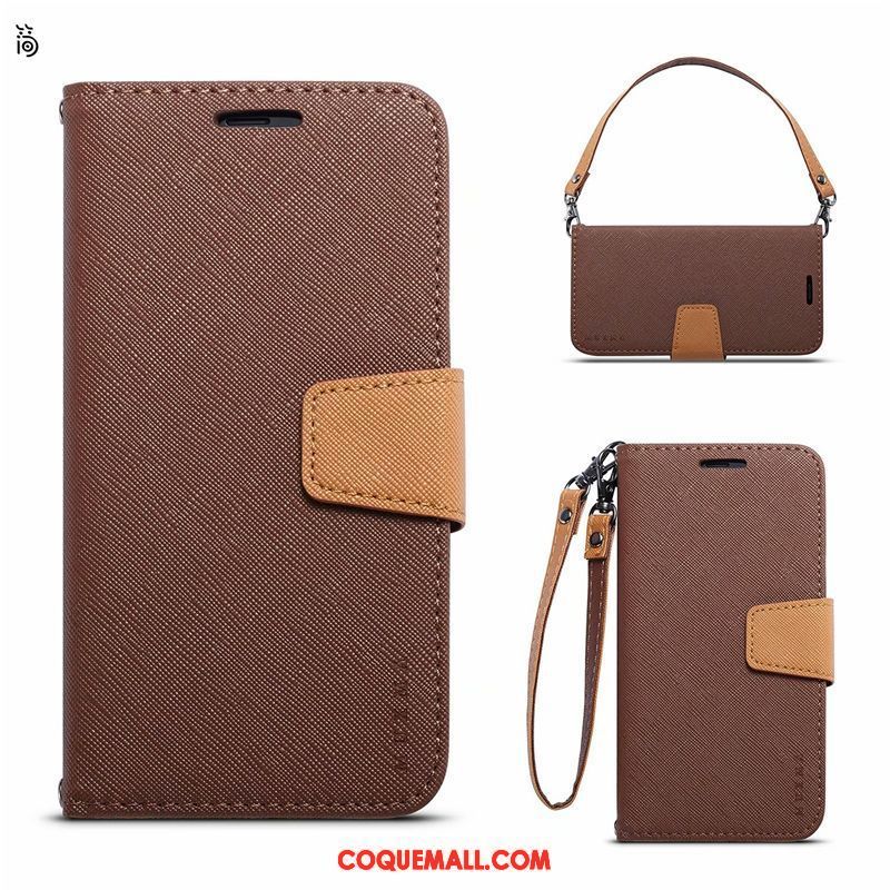 Étui Huawei Y6 Pro 2017 Bleu Simple Business, Coque Huawei Y6 Pro 2017 Étui En Cuir Incassable