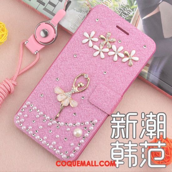 Étui Huawei Y6 Pro 2017 Bleu Étui En Cuir Protection, Coque Huawei Y6 Pro 2017 Téléphone Portable Strass