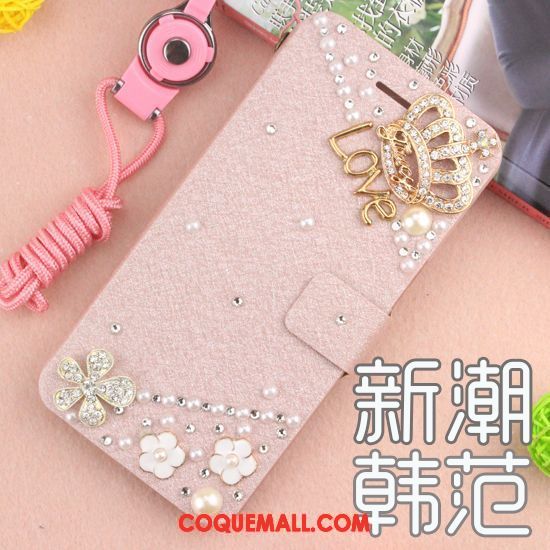 Étui Huawei Y6 Pro 2017 Bleu Étui En Cuir Protection, Coque Huawei Y6 Pro 2017 Téléphone Portable Strass