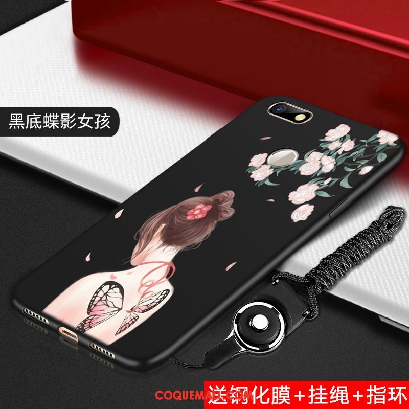 Étui Huawei Y6 Pro 2017 Incassable Protection Délavé En Daim, Coque Huawei Y6 Pro 2017 Tout Compris Noir