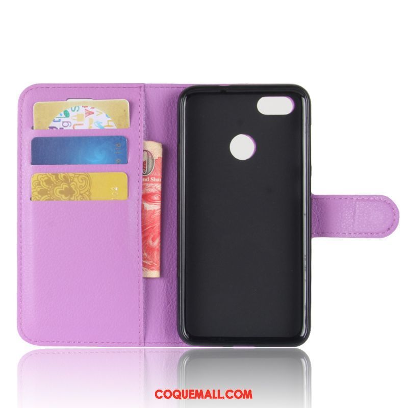 Étui Huawei Y6 Pro 2017 Incassable Violet Étui En Cuir, Coque Huawei Y6 Pro 2017 Rose Téléphone Portable