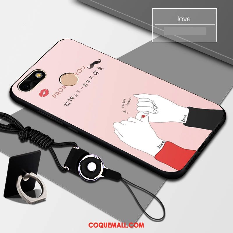 Étui Huawei Y6 Pro 2017 Personnalité Noir Rouge, Coque Huawei Y6 Pro 2017 Support Fluide Doux