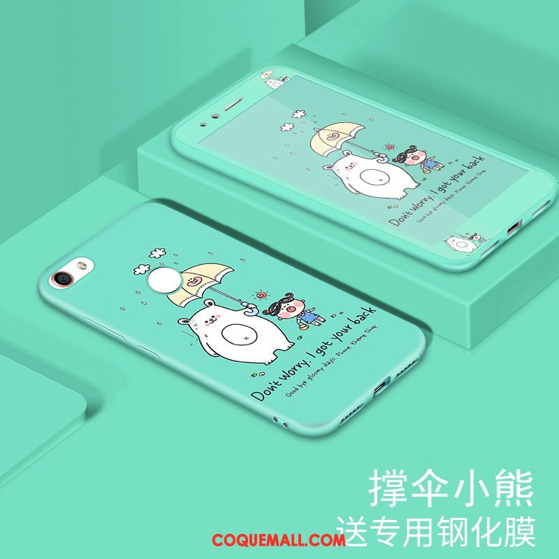 Étui Huawei Y6 Pro 2017 Tempérer Membrane Téléphone Portable, Coque Huawei Y6 Pro 2017 Dessin Animé Vert