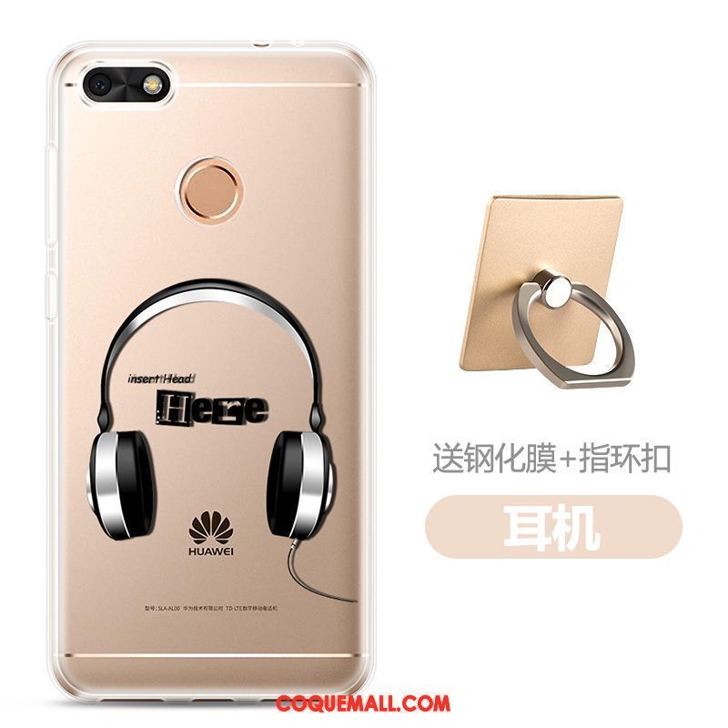 Étui Huawei Y6 Pro 2017 Téléphone Portable Membrane Jaune, Coque Huawei Y6 Pro 2017 Transparent Tempérer