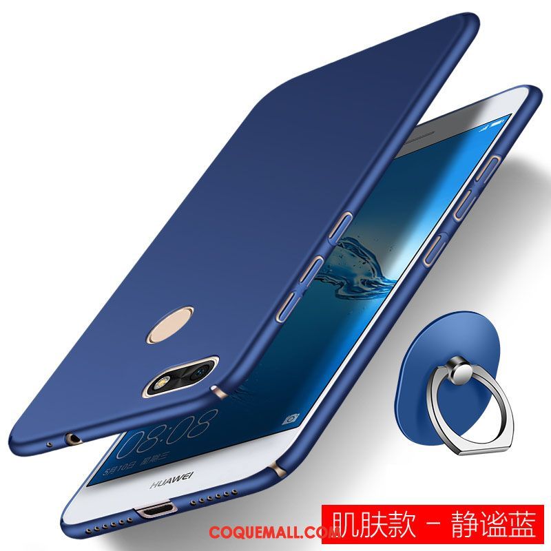 Étui Huawei Y6 Pro 2017 Téléphone Portable Support Simple, Coque Huawei Y6 Pro 2017 Membrane Rouge