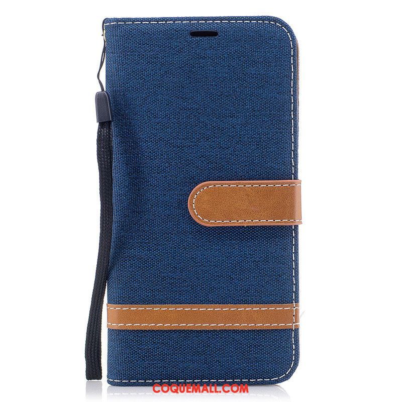 Étui Huawei Y6 Pro 2017 Étui En Cuir En Denim Rouge, Coque Huawei Y6 Pro 2017 Téléphone Portable Protection Braun