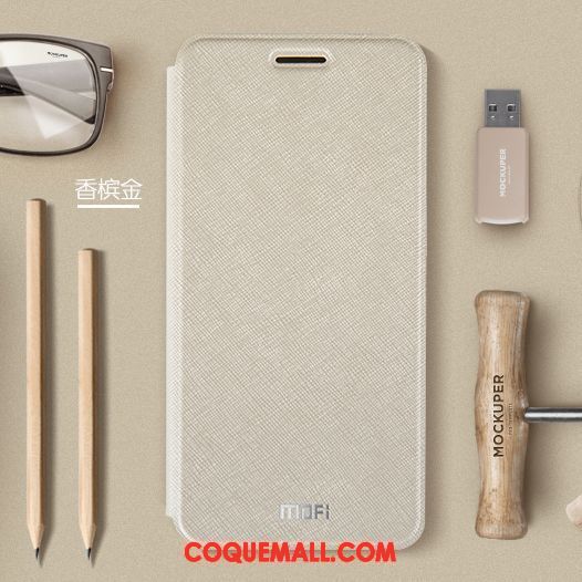 Étui Huawei Y6 Pro 2017 Étui En Cuir Tout Compris Or, Coque Huawei Y6 Pro 2017 Clamshell Incassable