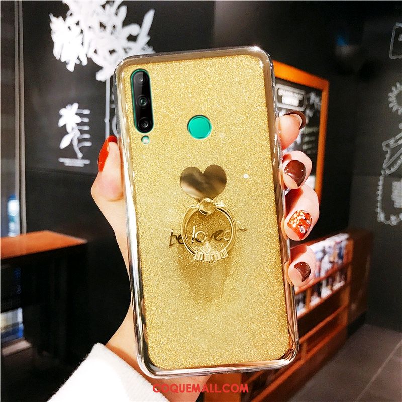 Étui Huawei Y6p Amour Support Placage, Coque Huawei Y6p Bordure Incassable