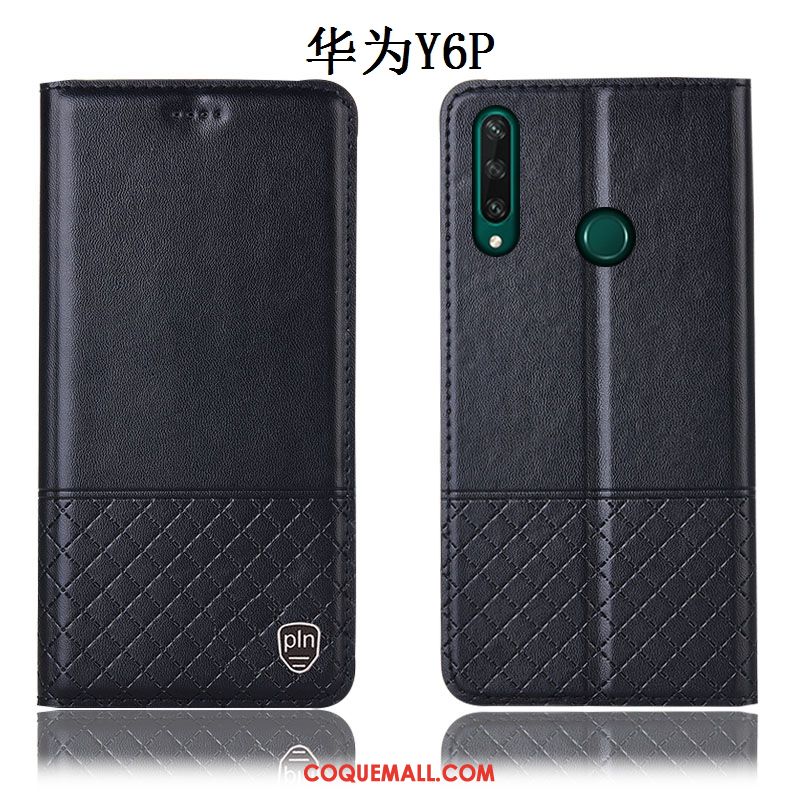 Étui Huawei Y6p Tout Compris Protection Téléphone Portable, Coque Huawei Y6p Incassable Bleu