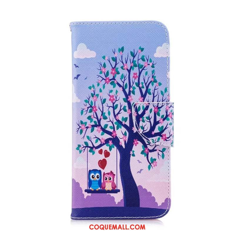 Étui Huawei Y6s Blanc Dessin Animé Papillon, Coque Huawei Y6s En Cuir Protection