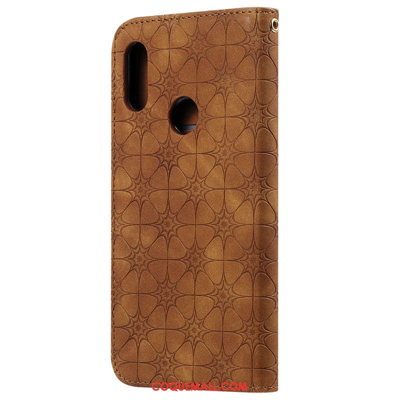 Étui Huawei Y6s En Relief Chanceux Protection, Coque Huawei Y6s Gaufrage En Cuir