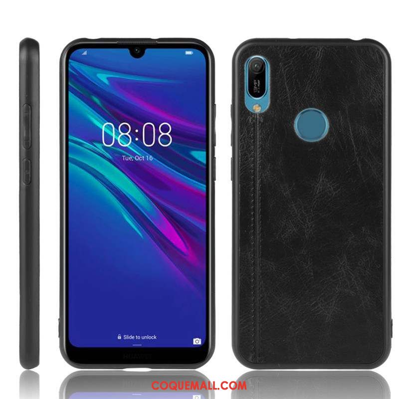 Étui Huawei Y6s Protection Business Simple, Coque Huawei Y6s Téléphone Portable Bleu Marin