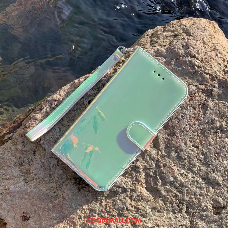 Étui Huawei Y6s Téléphone Portable Nouveau Plier, Coque Huawei Y6s Vert Miroir