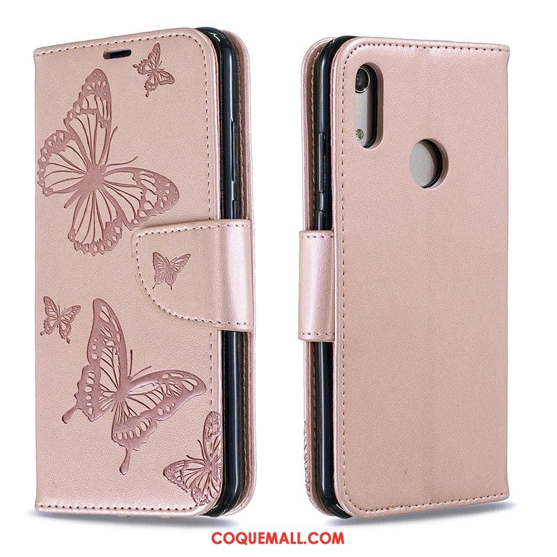 Étui Huawei Y6s Téléphone Portable Violet Ornements Suspendus, Coque Huawei Y6s Protection Gaufrage